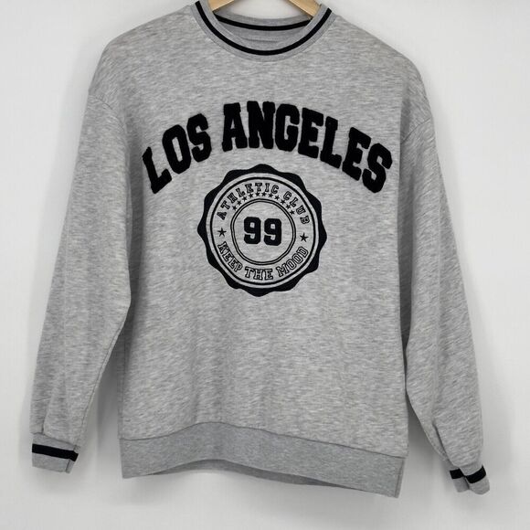 Aeropostale Sweatshirt‎ Women's  Gray Spell Out Logo Y2K Preppy Sweater Size XL - Picture 4 of 12